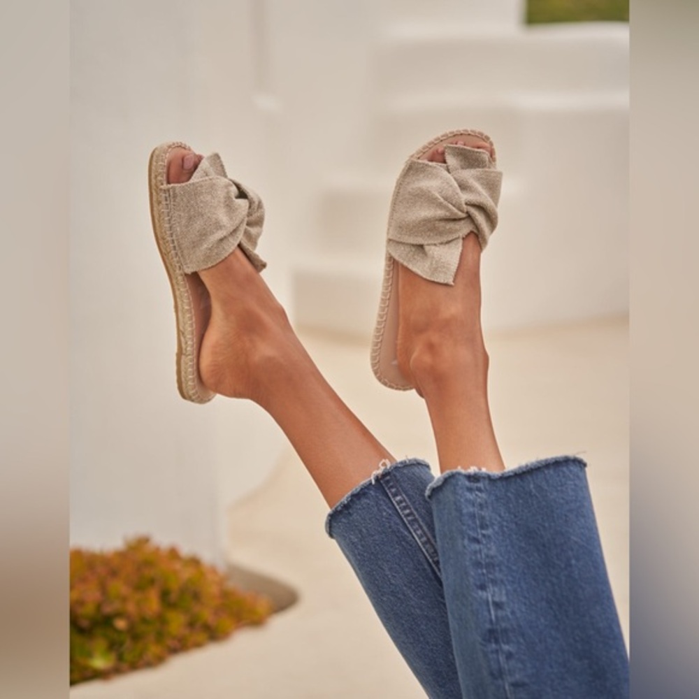 Manebi Organic Hemp Sandals With Knot La Havana Cream Natural 41 11 NEW